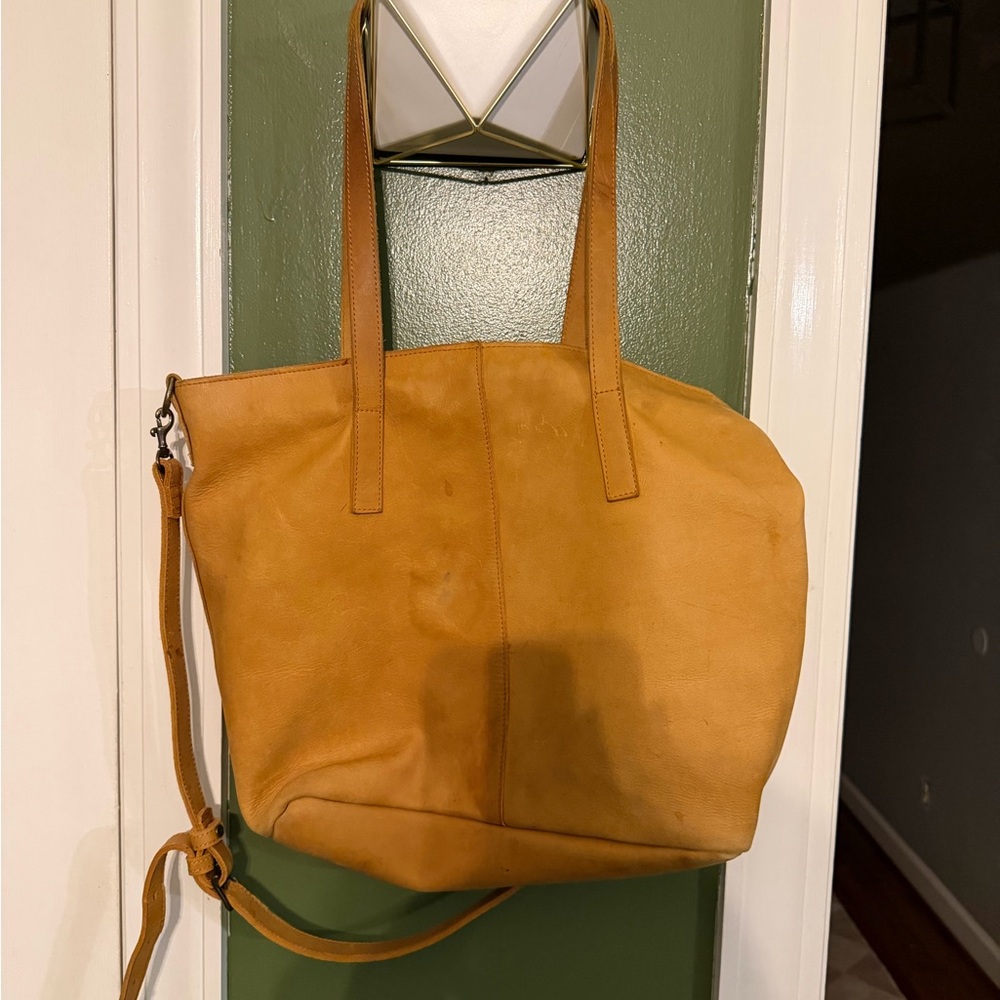 able cognac bag- tan/mustard color